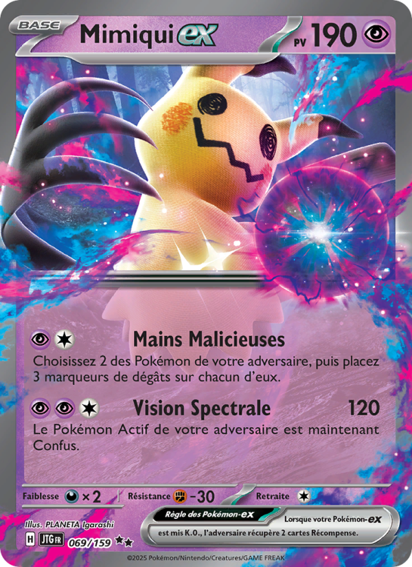 Mimiqui-ex 069 — Journey Together (French Pokémon TCG card)