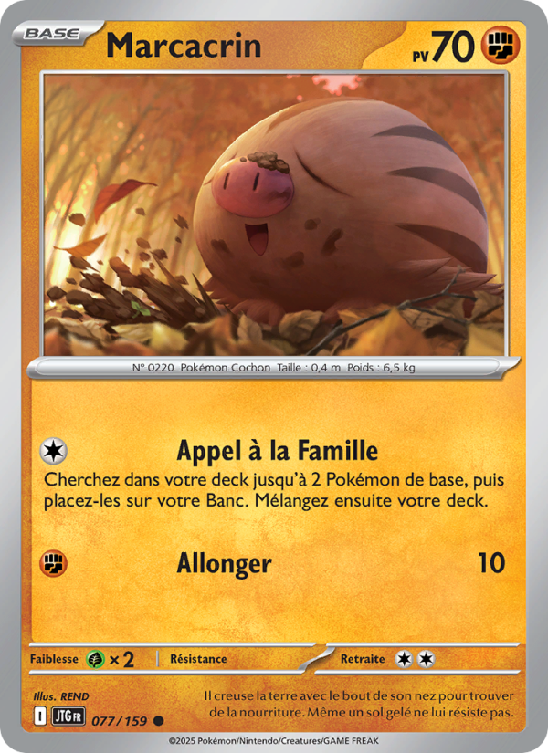 Marcacrin 077 — Journey Together (French Pokémon TCG card)