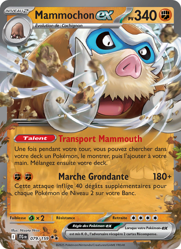 Mammochon-ex 079 — Journey Together (French Pokémon TCG card)