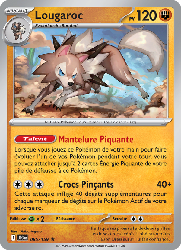 Lougaroc 085 — Journey Together (French Pokémon TCG card)