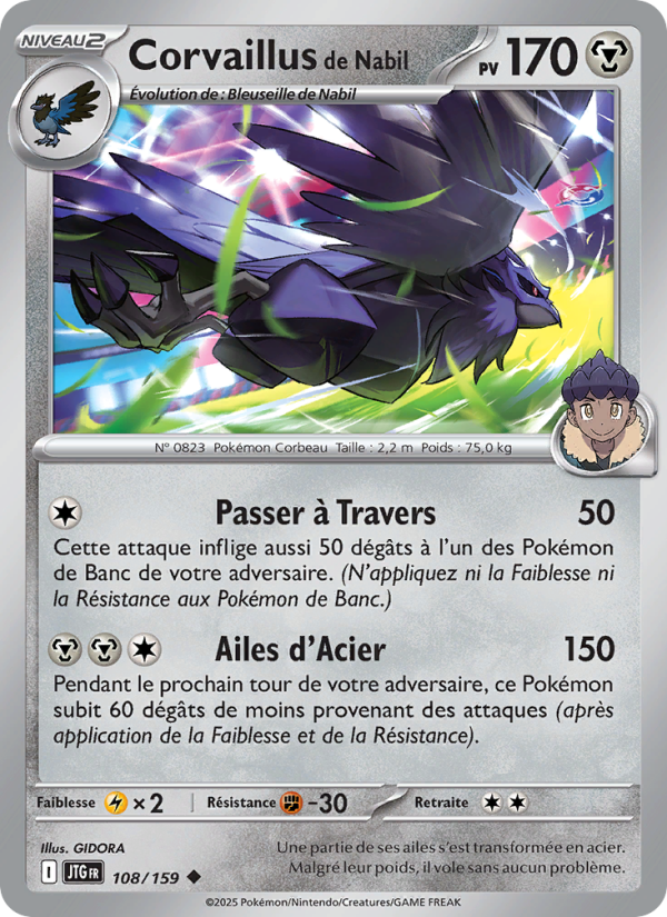 Corvaillus de Nabil 108 — Journey Together (French Pokémon TCG card)