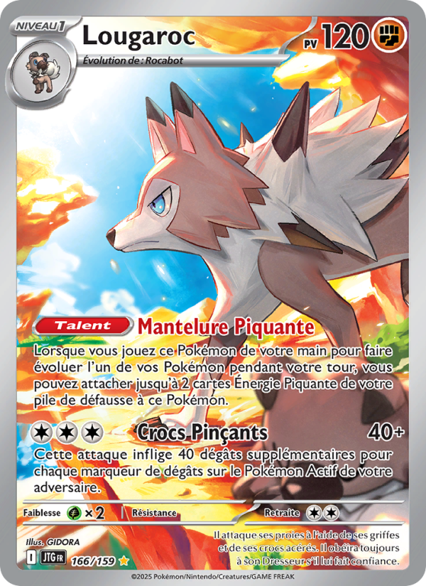 Lougaroc 166 — Journey Together (French Pokémon TCG card)