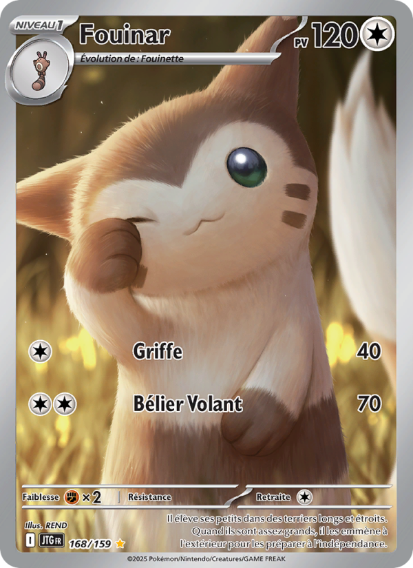 Fouinar 168 — Journey Together (French Pokémon TCG card)