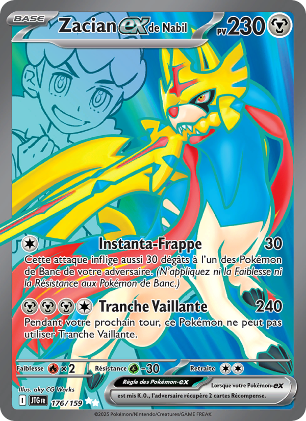 Zacian-ex de Nabil 176 — Journey Together (French Pokémon TCG card)