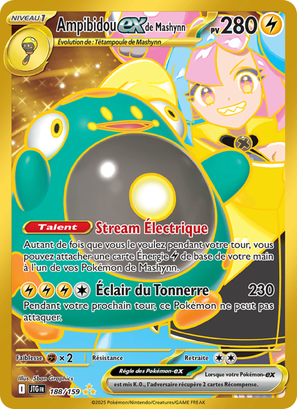 Ampibidou-ex de Mashynn 188 — Journey Together (French Pokémon TCG card)