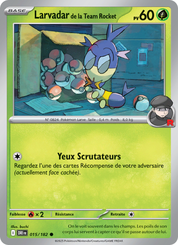 Larvadar de la Team Rocket 015 — Destined Rivals (French Pokémon TCG card)