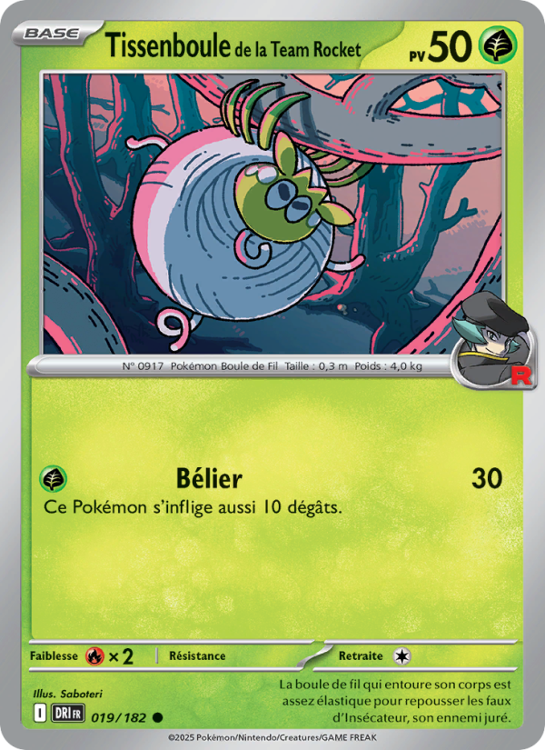 Tissenboule de la Team Rocket 019 — Destined Rivals (French Pokémon TCG card)