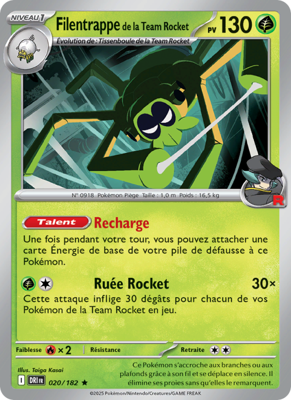 Filentrappe de la Team Rocket 020 — Destined Rivals (French Pokémon TCG card)