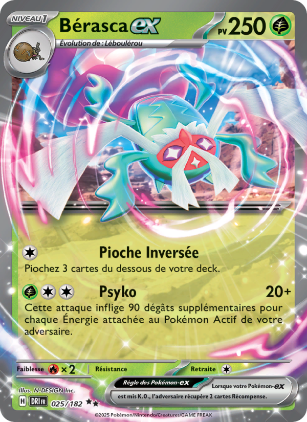 Bérasca-ex 025 — Destined Rivals (French Pokémon TCG card)