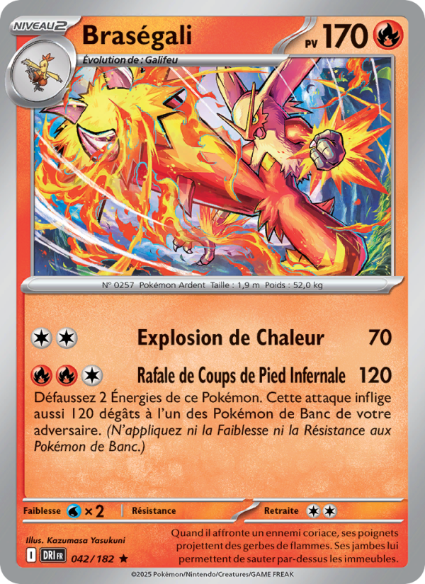 Braségali 042 — Destined Rivals (French Pokémon TCG card)