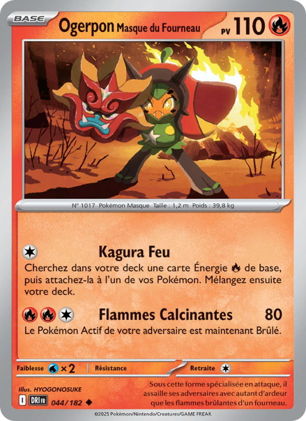 Ogerpon Masque du Fourneau 044 — Destined Rivals (French Pokémon TCG card)