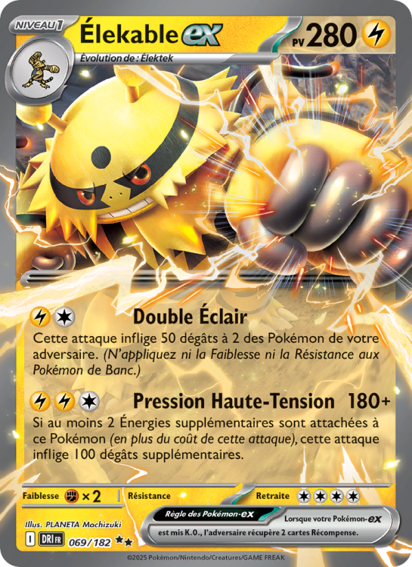 Élekable-ex 069 — Destined Rivals (French Pokémon TCG card)