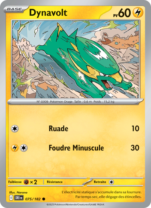Dynavolt 075 — Destined Rivals (French Pokémon TCG card)