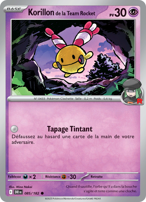 Korillon de la Team Rocket 085 — Destined Rivals (French Pokémon TCG card)