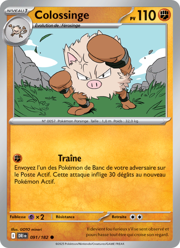 Colossinge 091 — Destined Rivals (French Pokémon TCG card)