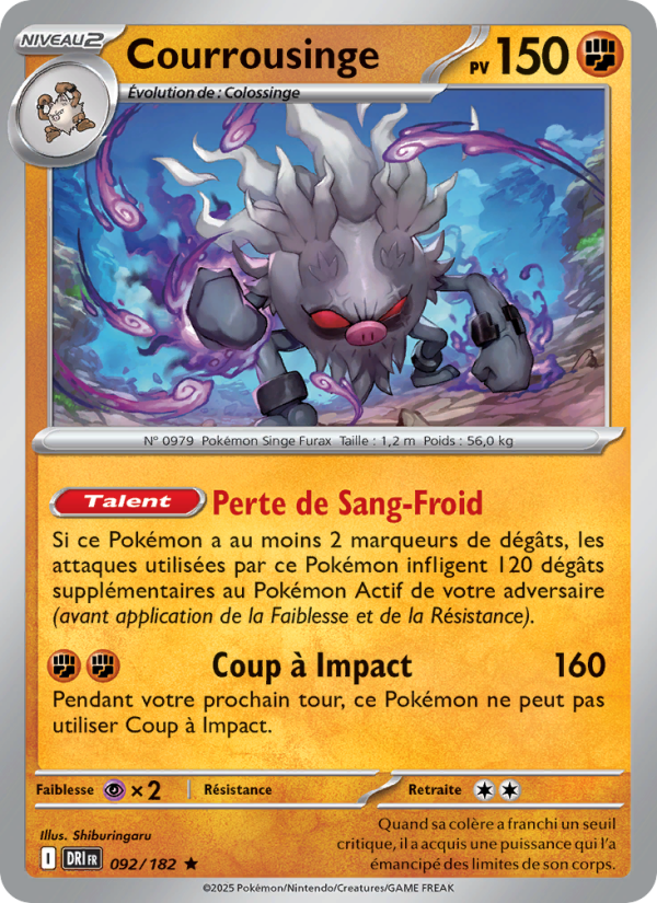 Courrousinge 092 — Destined Rivals (French Pokémon TCG card)