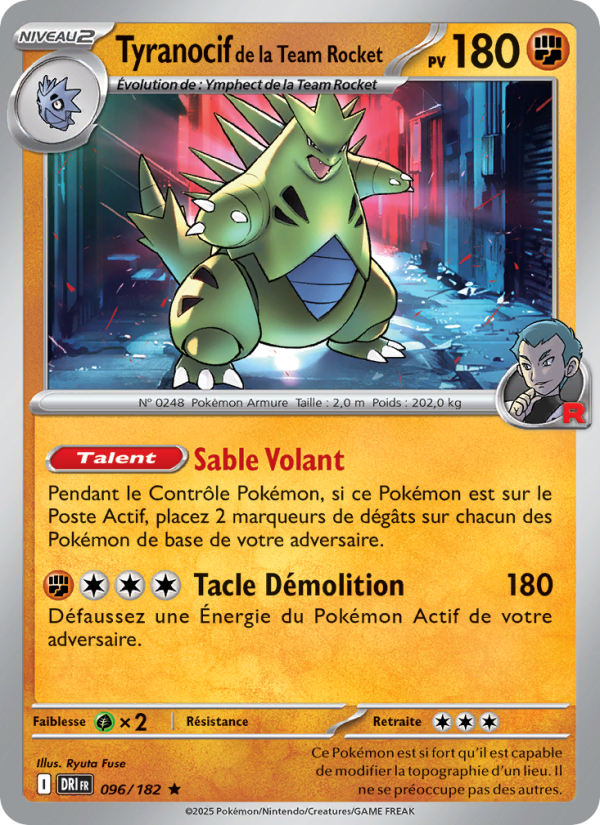 Tyranocif de la Team Rocket 096 — Destined Rivals (French Pokémon TCG card)