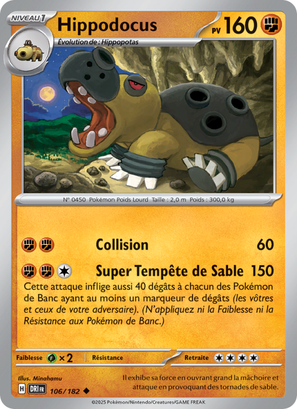 Hippodocus 106 — Destined Rivals (French Pokémon TCG card)