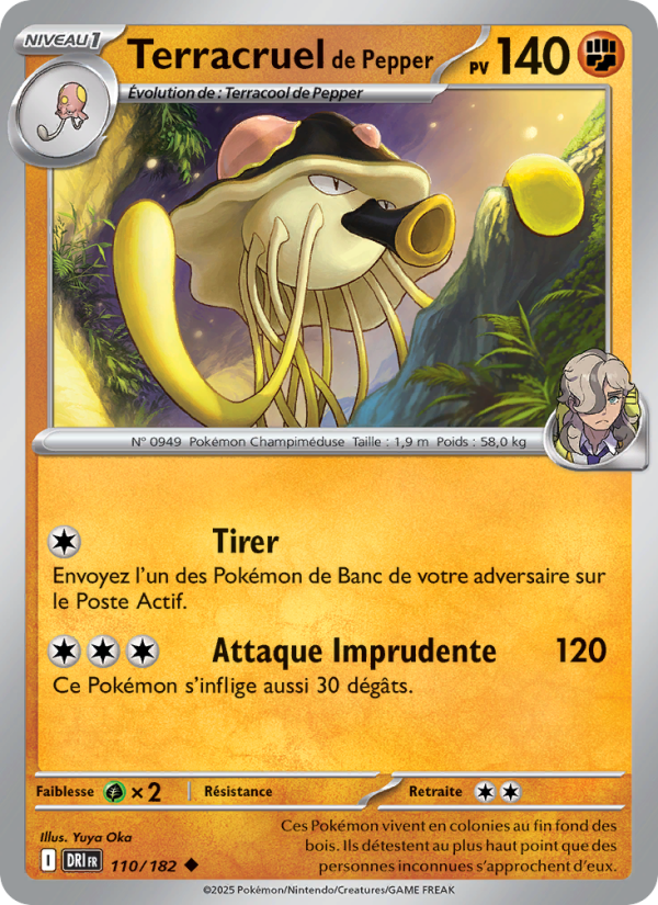 Terracruel de Pepper 110 — Destined Rivals (French Pokémon TCG card)