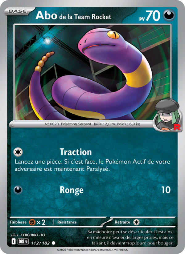 Abo de la Team Rocket 112 — Destined Rivals (French Pokémon TCG card)