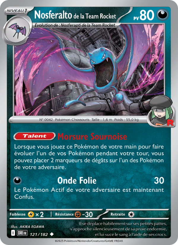 Nosferalto de la Team Rocket 121 — Destined Rivals (French Pokémon TCG card)