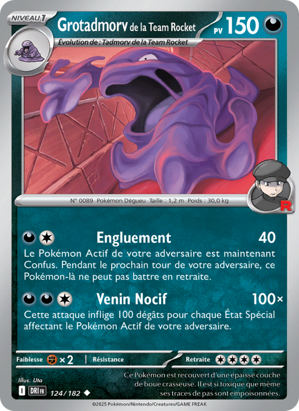 Grotadmorv de la Team Rocket 124 — Destined Rivals (French Pokémon TCG card)