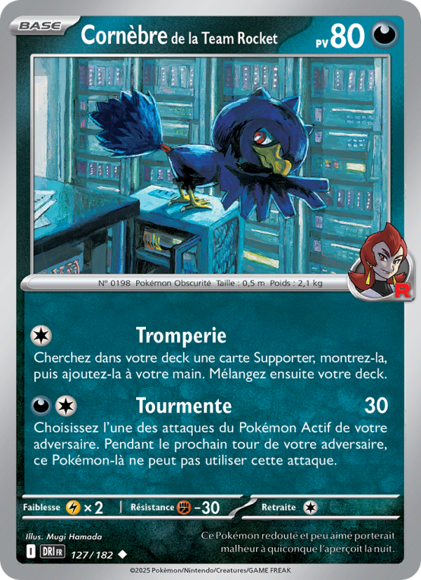 Cornèbre de la Team Rocket 127 — Destined Rivals (French Pokémon TCG card)