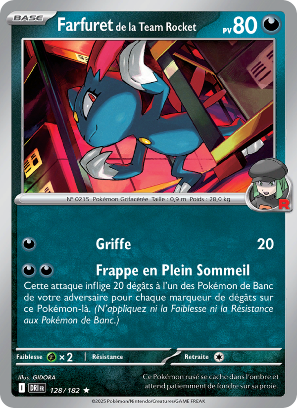 Farfuret de la Team Rocket 128 — Destined Rivals (French Pokémon TCG card)