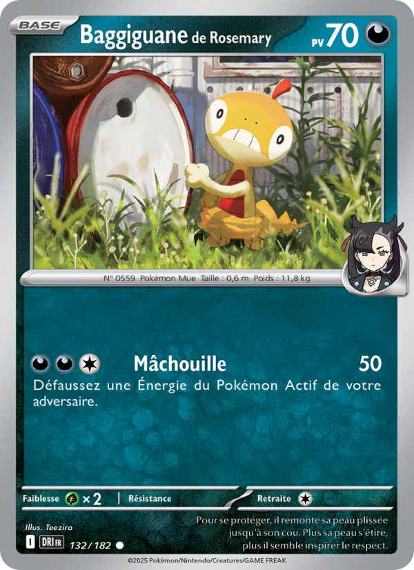 Baggiguane de Rosemary 132 — Destined Rivals (French Pokémon TCG card)