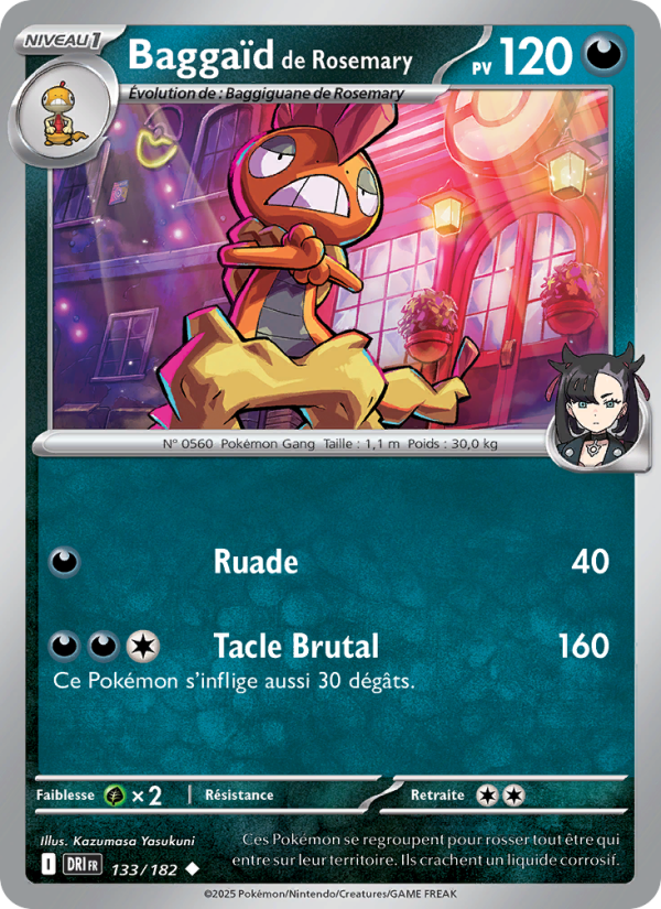 Baggaïd de Rosemary 133 — Destined Rivals (French Pokémon TCG card)