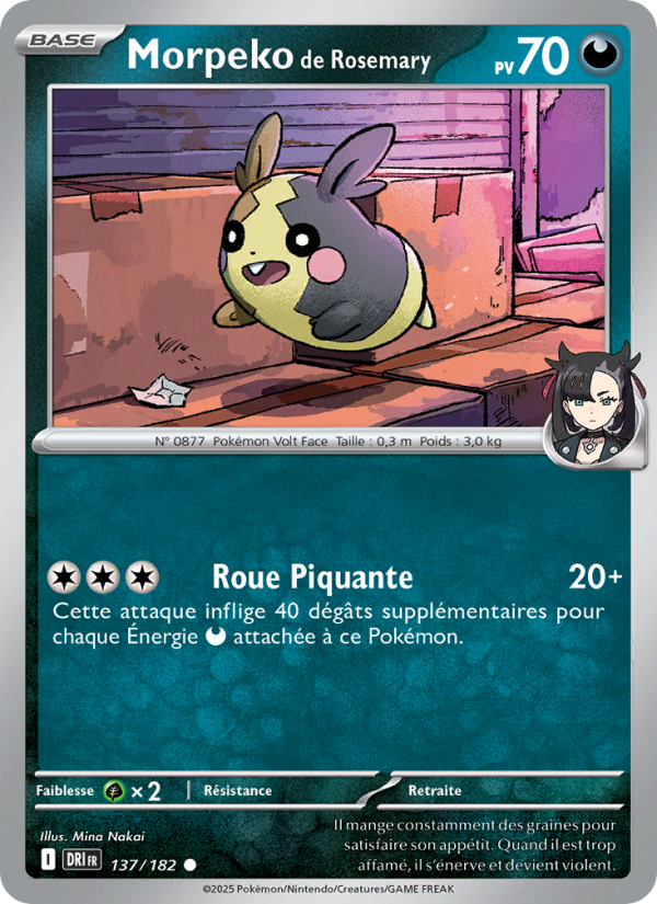 Morpeko de Rosemary 137 — Destined Rivals (French Pokémon TCG card)
