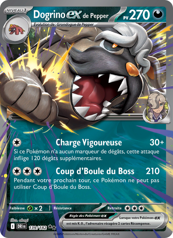 Dogrino-ex de Pepper 139 — Destined Rivals (French Pokémon TCG card)