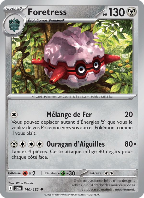 Foretress 140 — Destined Rivals (French Pokémon TCG card)