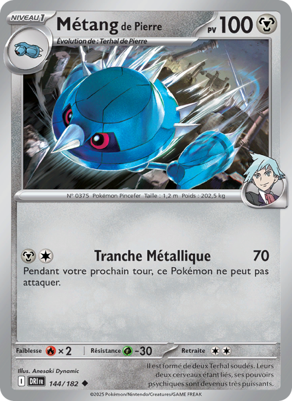 Métang de Pierre 144 — Destined Rivals (French Pokémon TCG card)