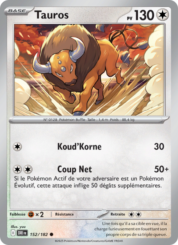 Tauros 152 — Destined Rivals (French Pokémon TCG card)