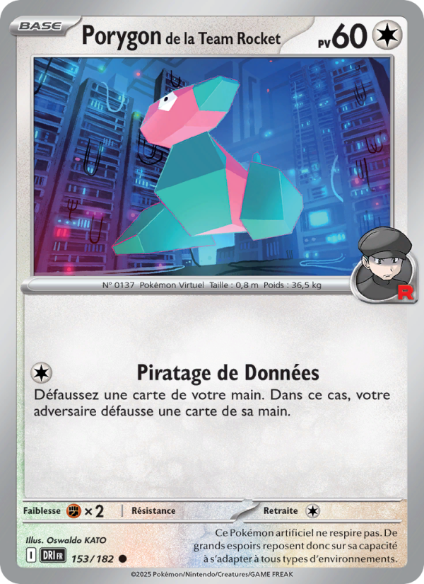 Porygon de la Team Rocket 153 — Destined Rivals (French Pokémon TCG card)