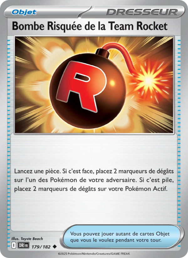 Bombe Risquée de la Team Rocket 179 — Destined Rivals (French Pokémon TCG card)