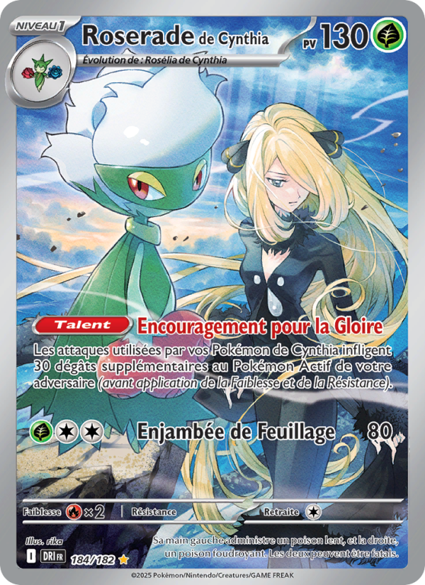 Roserade de Cynthia 184 — Destined Rivals (French Pokémon TCG card)