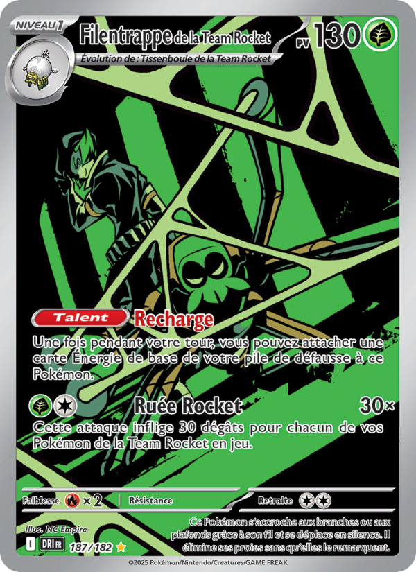 Filentrappe de la Team Rocket 187 — Destined Rivals (French Pokémon TCG card)