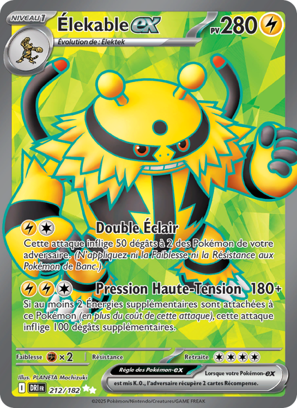 Élekable-ex 212 — Destined Rivals (French Pokémon TCG card)