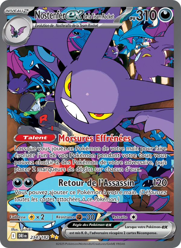 Nostenfer-ex de la Team Rocket 234 — Destined Rivals (French Pokémon TCG card)