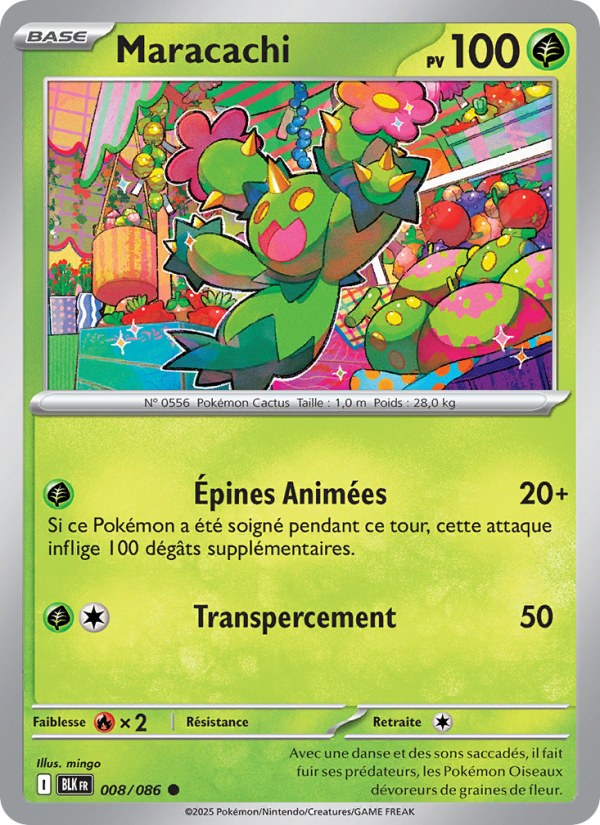 Maracachi 008 — Schwarze Blitze (French Pokémon TCG card)
