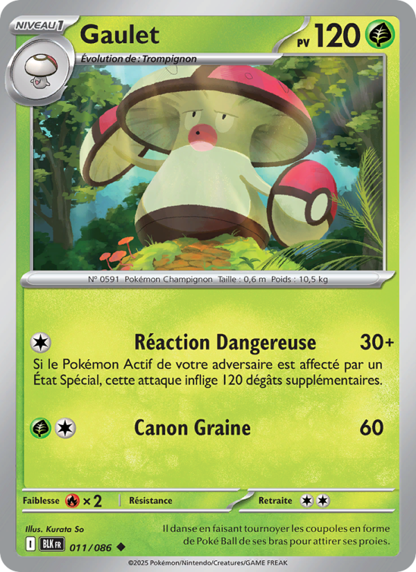 Gaulet 011 — Schwarze Blitze (French Pokémon TCG card)