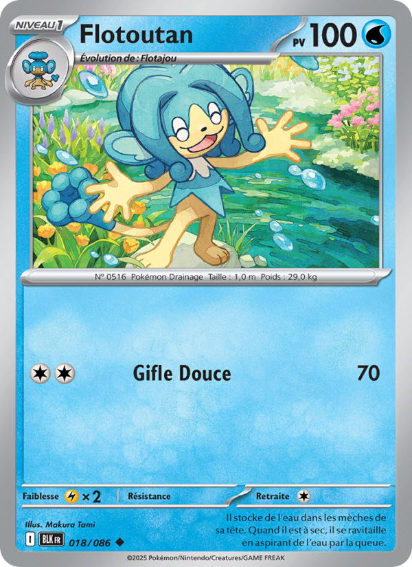 Flotoutan 018 — Schwarze Blitze (French Pokémon TCG card)