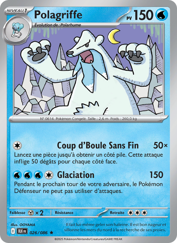 Polagriffe 026 — Schwarze Blitze (French Pokémon TCG card)