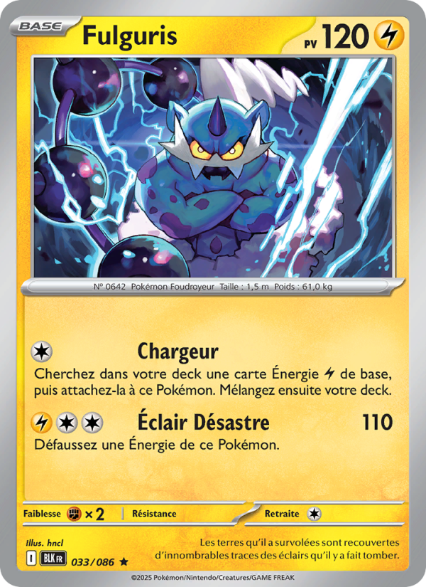 Fulguris 033 — Schwarze Blitze (French Pokémon TCG card)
