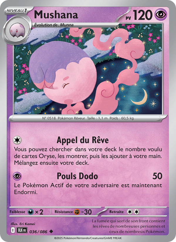 Mushana 036 — Schwarze Blitze (French Pokémon TCG card)