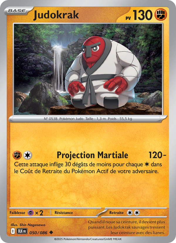 Judokrak 050 — Schwarze Blitze (French Pokémon TCG card)