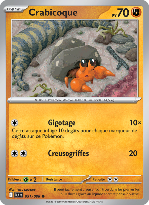 Crabicoque 051 — Schwarze Blitze (French Pokémon TCG card)