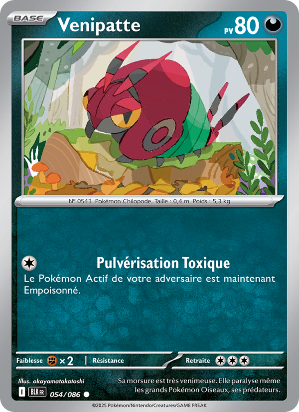 Venipatte 054 — Schwarze Blitze (French Pokémon TCG card)